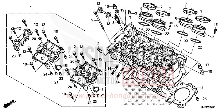 CULASSE von CBR1000RR "Fireblade" MAT BALLISTIC BLACK METALLIC (NHA86) von 2019
